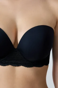 ETAM Sujetadores De Encaje|Sujetadores Talla Grande: Copas D-G|Sujetador bandeau de copas finas NEGRO