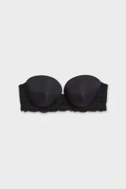 ETAM Sujetadores De Encaje|Sujetadores Talla Grande: Copas D-G|Sujetador bandeau de copas finas NEGRO