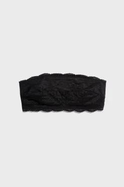 ETAM Sin Tirantes|Sin Aro|Sujetador bandeau de encaje NEGRO