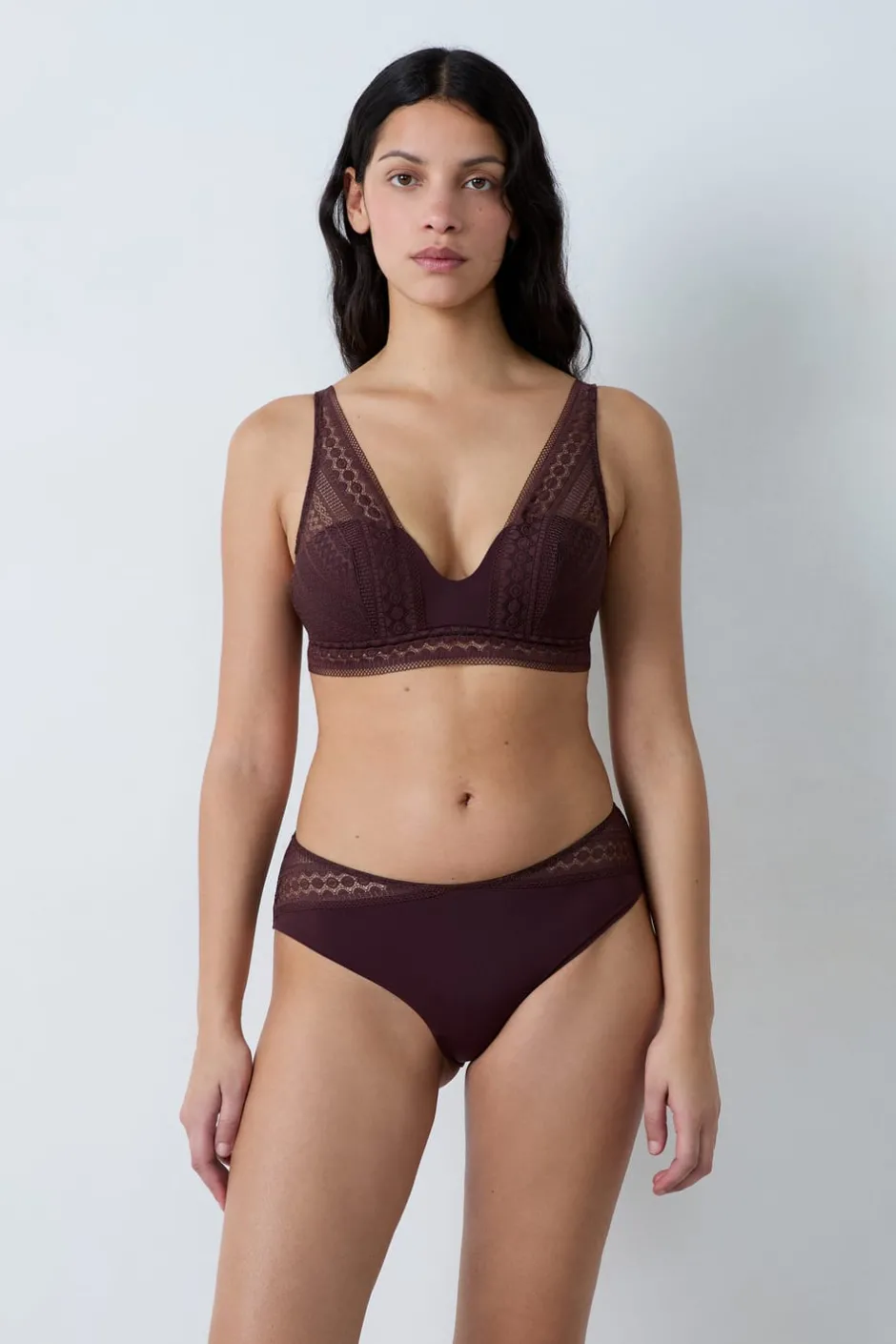 ETAM Lencería De Novia|Sujetadores De Encaje|Sujetador bandeau foulard CHOCOLATE