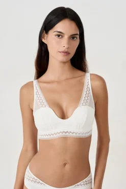 ETAM Lencería De Novia|Sujetadores De Encaje|Sujetador bandeau foulard BLANCO
