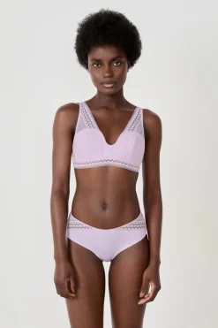 ETAM Sujetadores De Encaje|Sin Tirantes|Sujetador bandeau foulard de encaje LILA