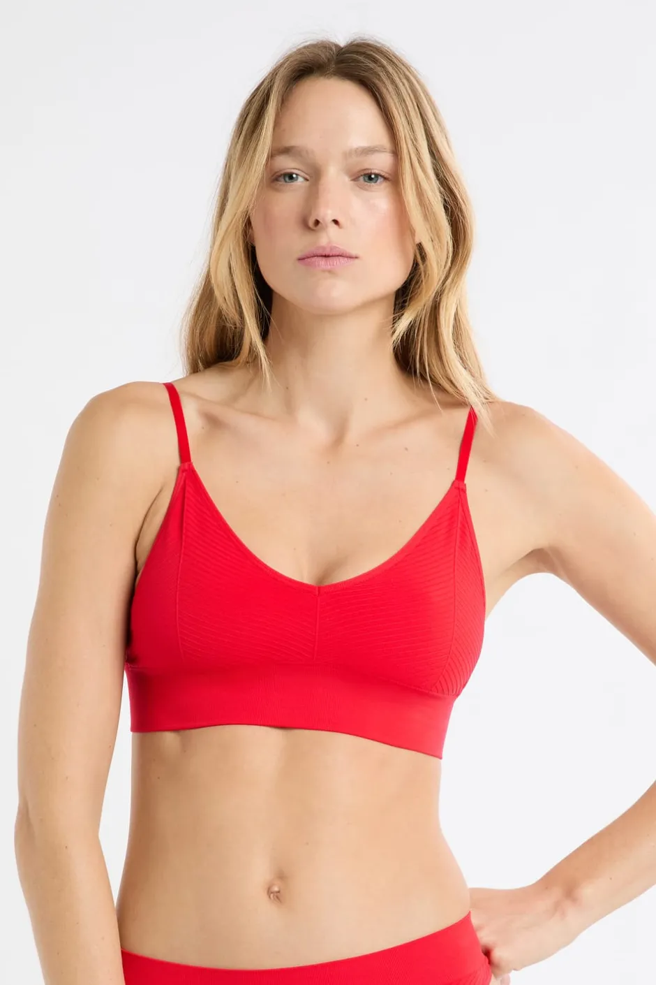 ETAM Bralette|Sin Aro|Sujetador bralette sin aros ROJO
