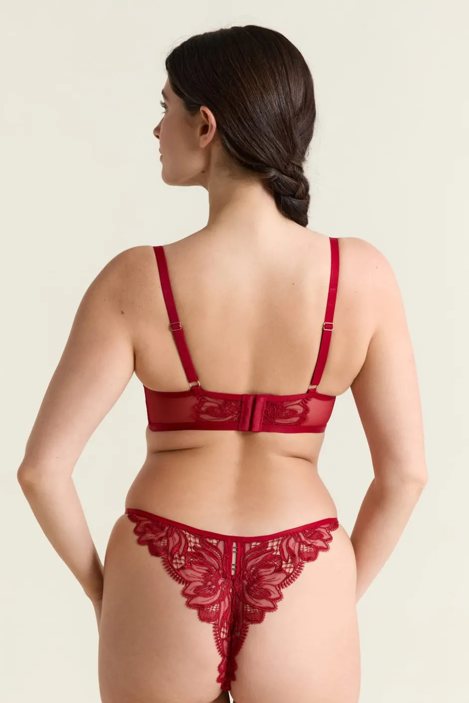 ETAM Sujetadores De Encaje|Sujetadores Sexy|Sujetador bustier de bordado ROJO