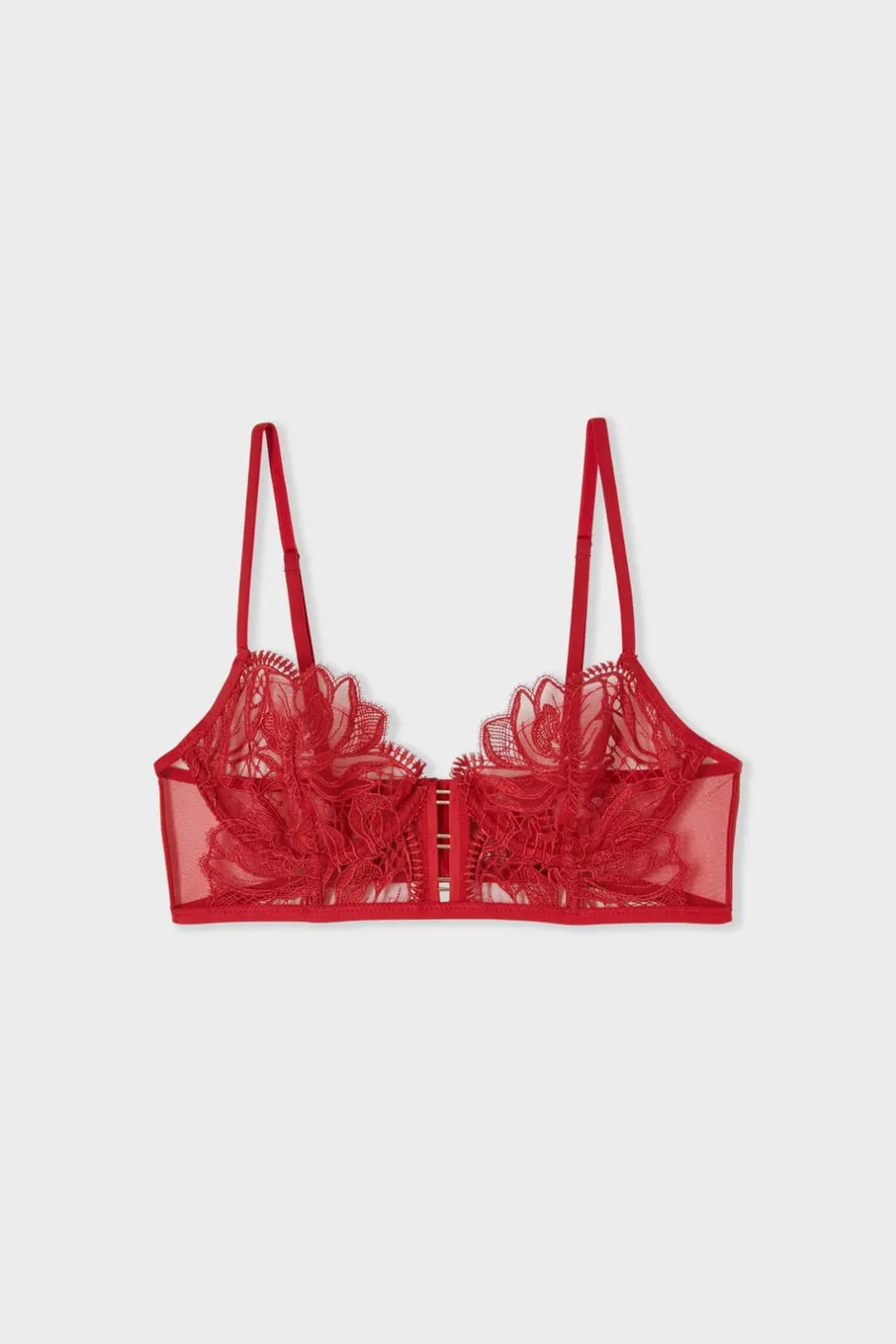 ETAM Sujetadores De Encaje|Sujetadores Sexy|Sujetador bustier de bordado ROJO