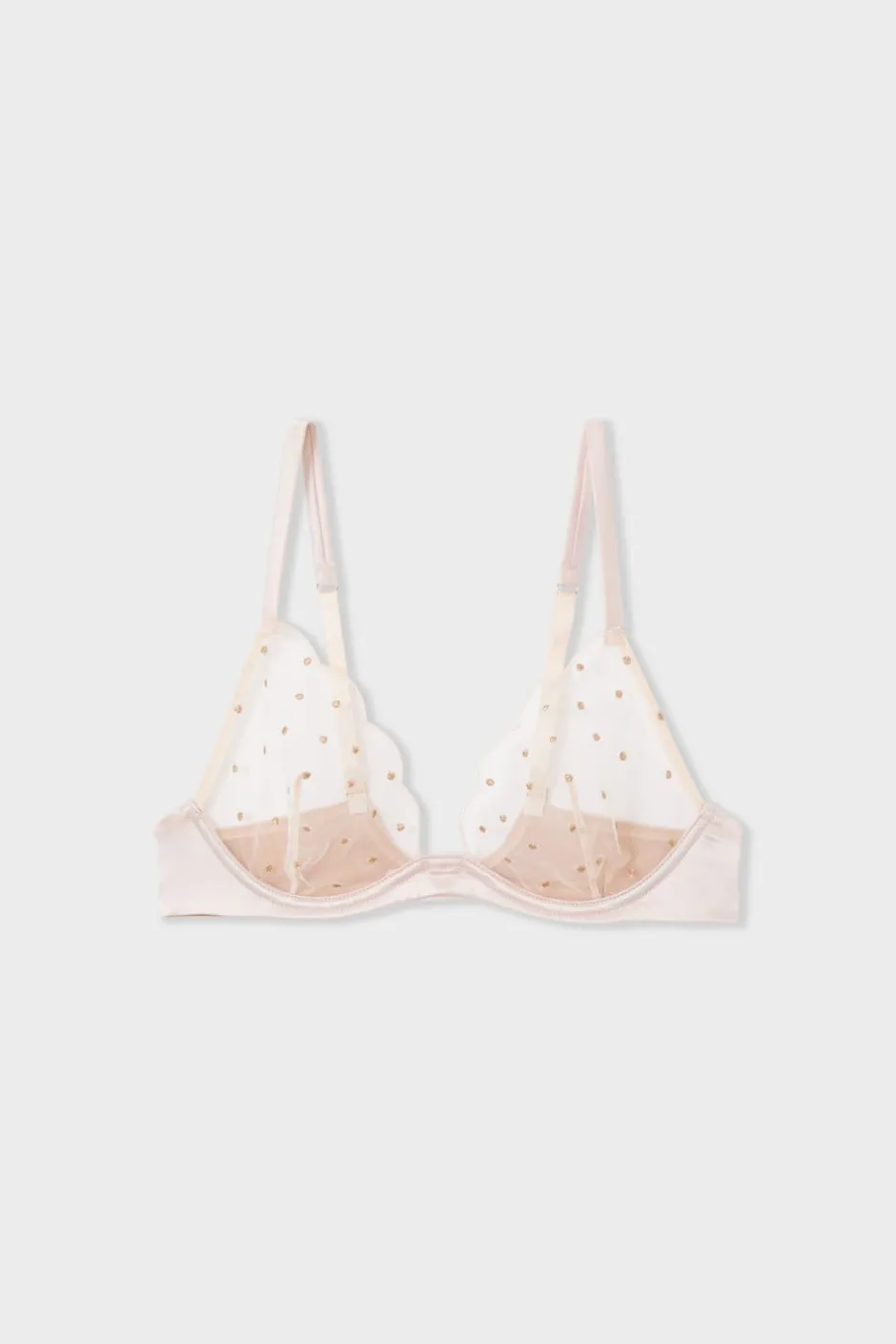 ETAM Sujetadores Sexy|Balconette|Sujetador clásico con bordado ROSA POLVO