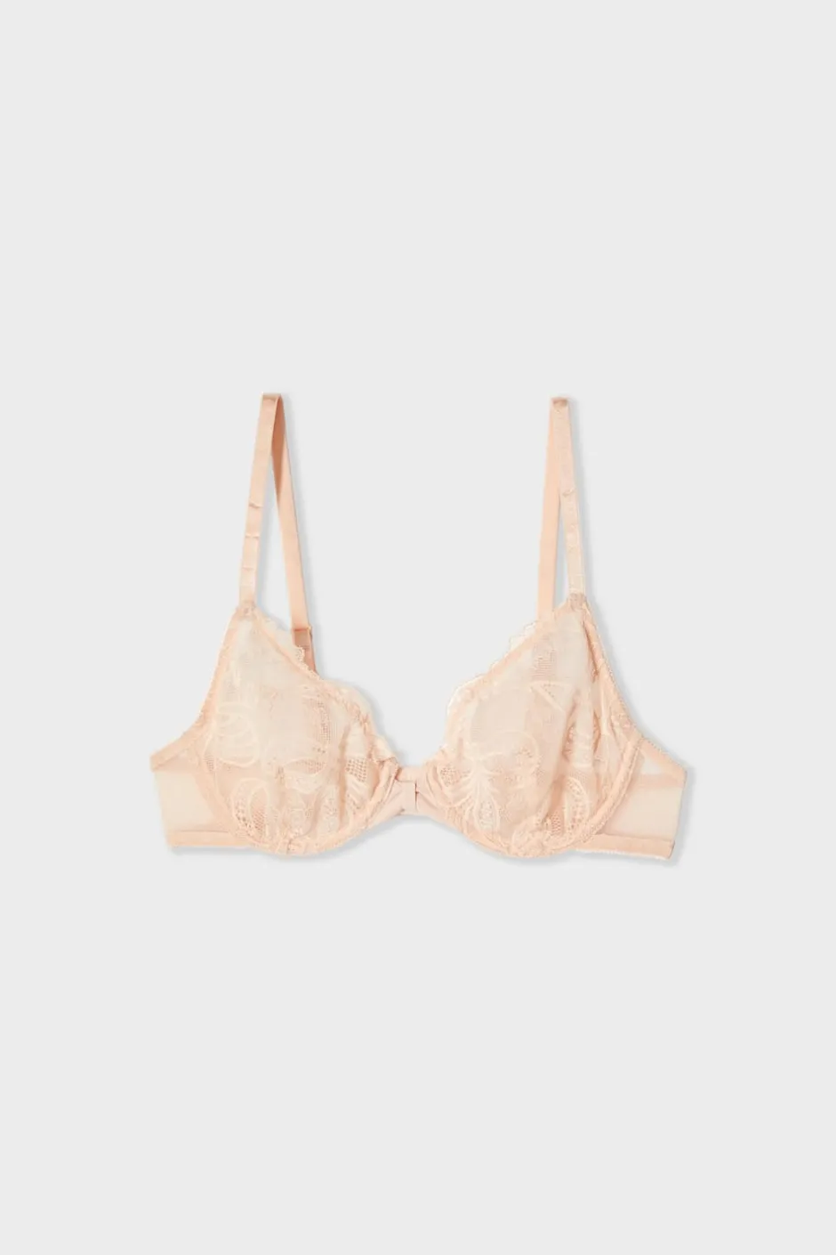 ETAM Sujetadores Talla Grande: Copas D-G|Sujetadores Sexy|Sujetador clásico de encaje ROSA EMPOLVADO