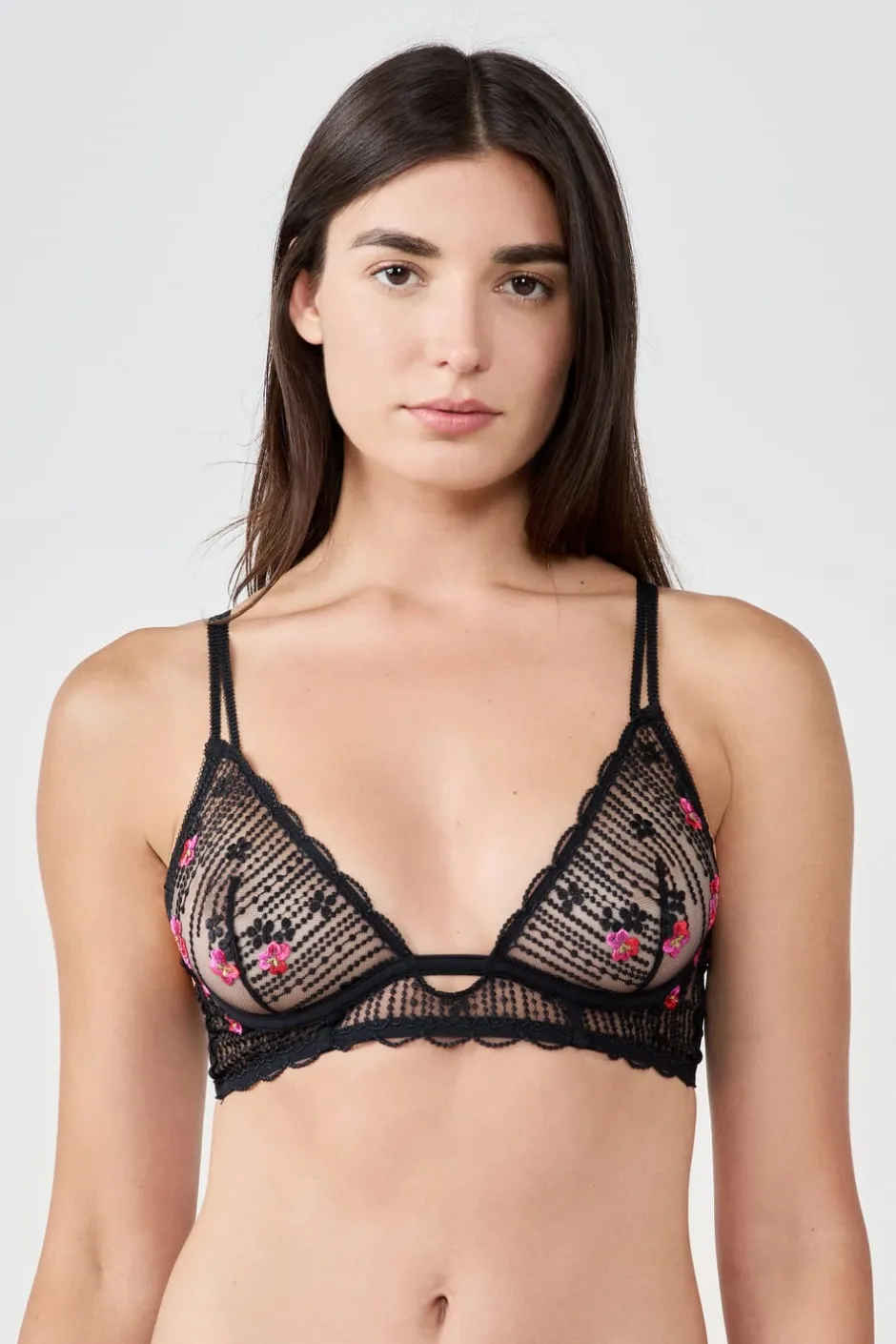 ETAM Sujetadores Talla Grande: Copas D-G|Balconette|Sujetador clásico de encaje NEGRO