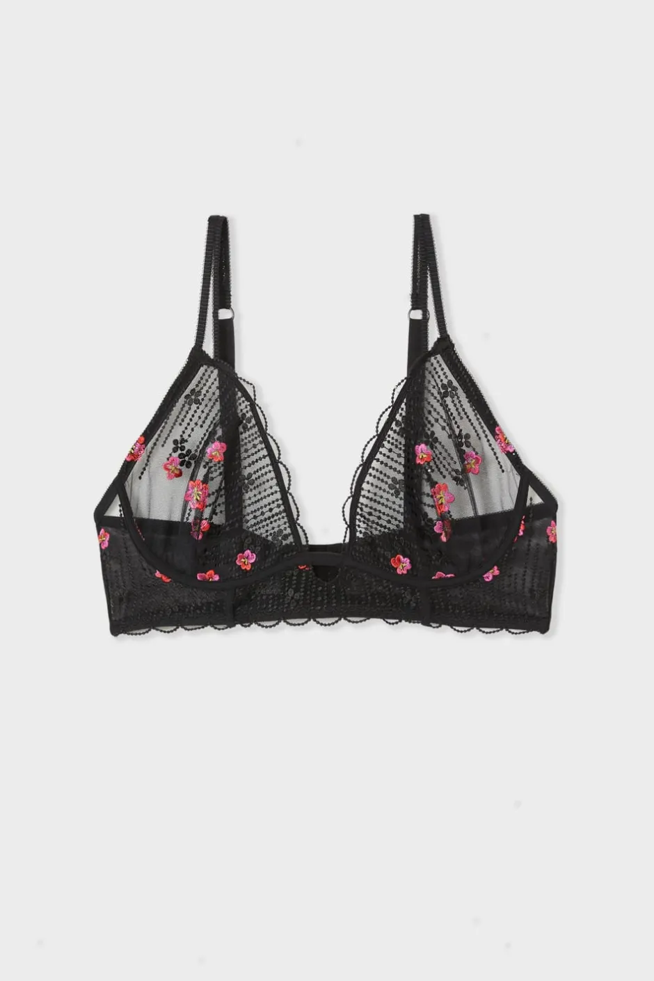 ETAM Sujetadores Talla Grande: Copas D-G|Balconette|Sujetador clásico de encaje NEGRO
