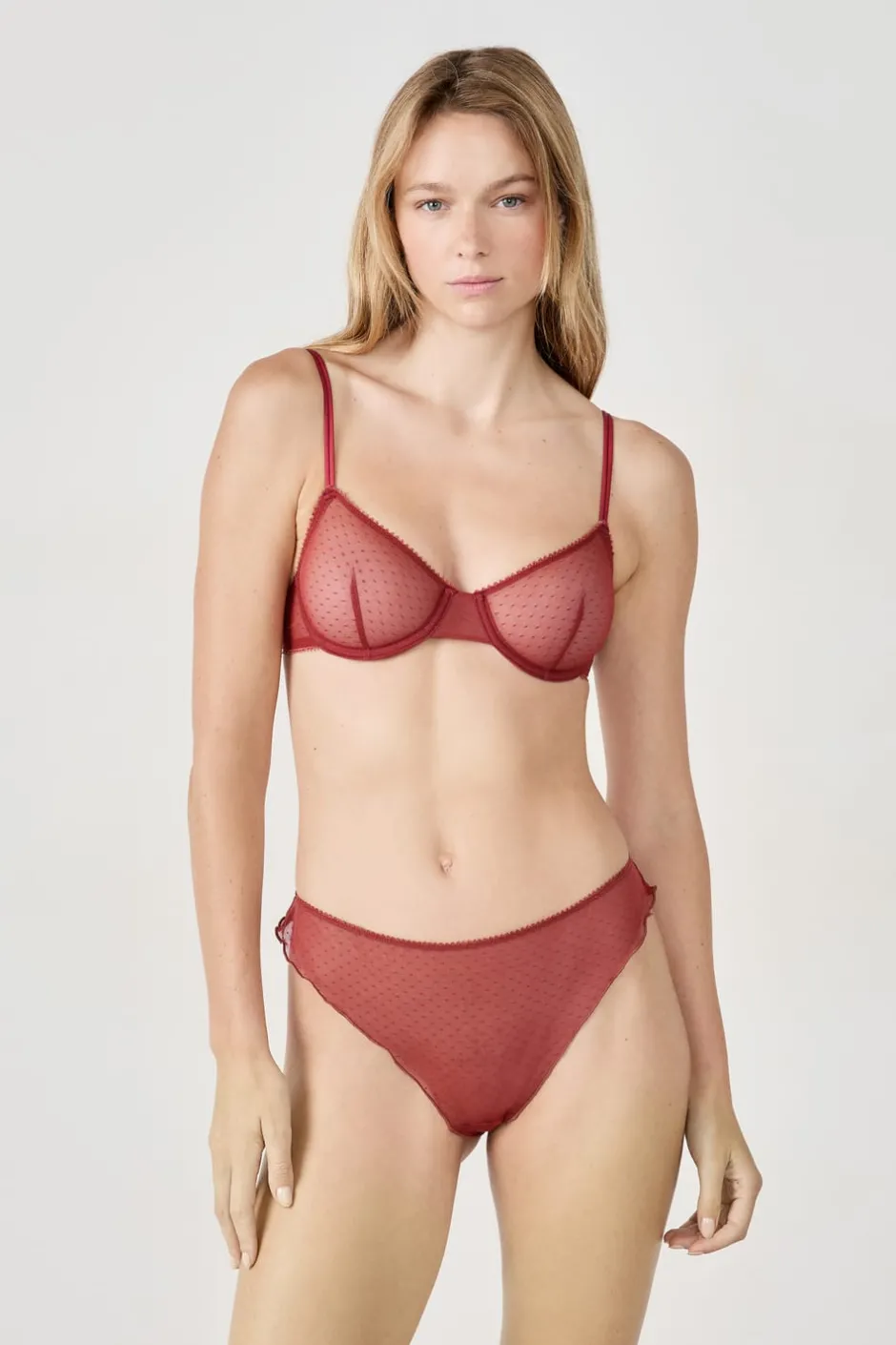 ETAM Sujetadores Talla Grande: Copas D-G|Balconette|Sujetador clásico de tul TERRACOTTA