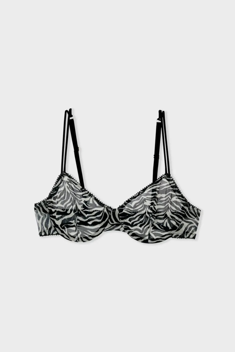 ETAM Balconette|Sujetador clásico de tul cebra ESTAMPADO