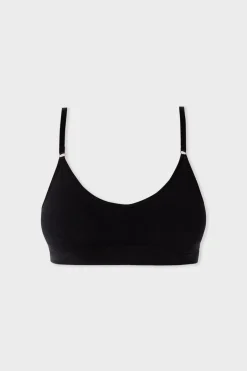 ETAM Bralette|Sin Aro|Sujetador de algodón de máxima comodidad NEGRO