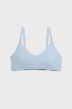 ETAM Bralette|Sin Aro|Sujetador de algodón de máxima comodidad AZUL CIELO