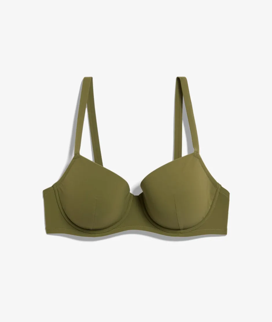 ETAM Con Aro|Sujetador de bikini de copa fina KAKI