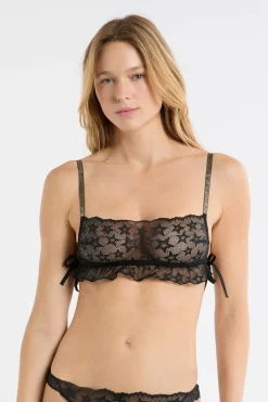 ETAM Sujetadores De Encaje|Bralette|Sujetador de encaje con detalle de estrella NEGRO