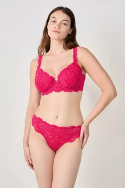ETAM Sujetadores De Encaje|Sujetadores Talla Grande: Copas D-G|Sujetador N. 4 - Copa fina FUCSIA