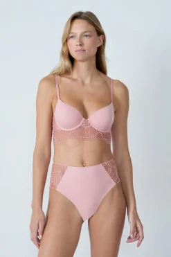 ETAM Sujetadores De Encaje|Sujetadores Talla Grande: Copas D-G|Sujetador Nº 4 - Copa fina ROSA