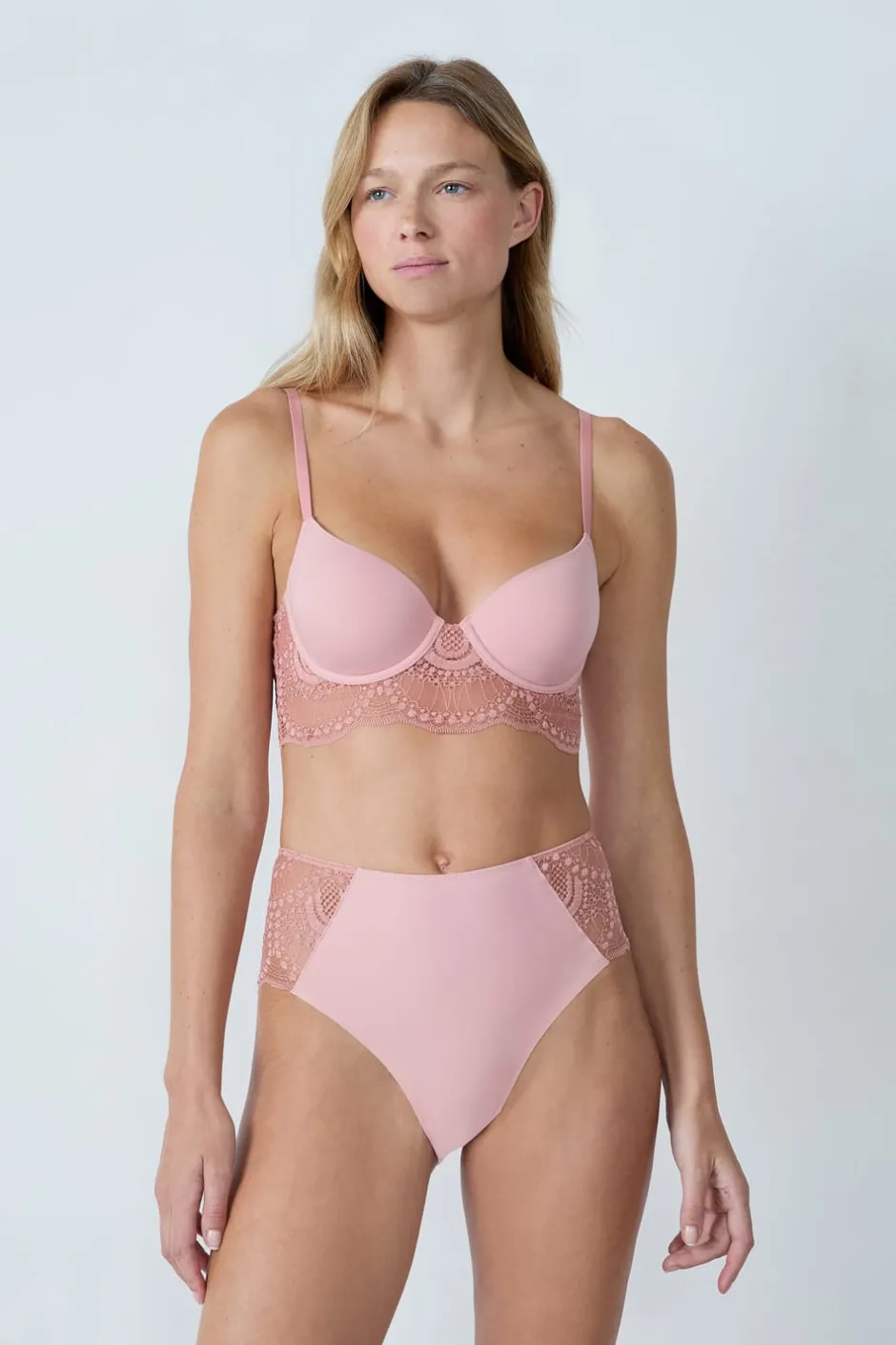 ETAM Sujetadores De Encaje|Sujetadores Talla Grande: Copas D-G|Sujetador Nº 4 - Copa fina ROSA