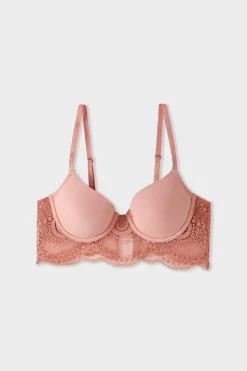 ETAM Sujetadores De Encaje|Sujetadores Talla Grande: Copas D-G|Sujetador Nº 4 - Copa fina ROSA