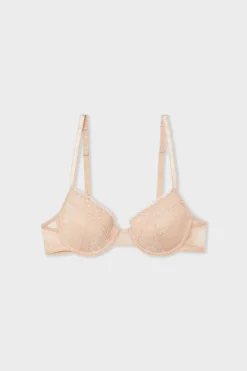 ETAM Sujetadores Talla Grande: Copas D-G|Balconette|Sujetador N.º 4 - Copas finas rosa nude