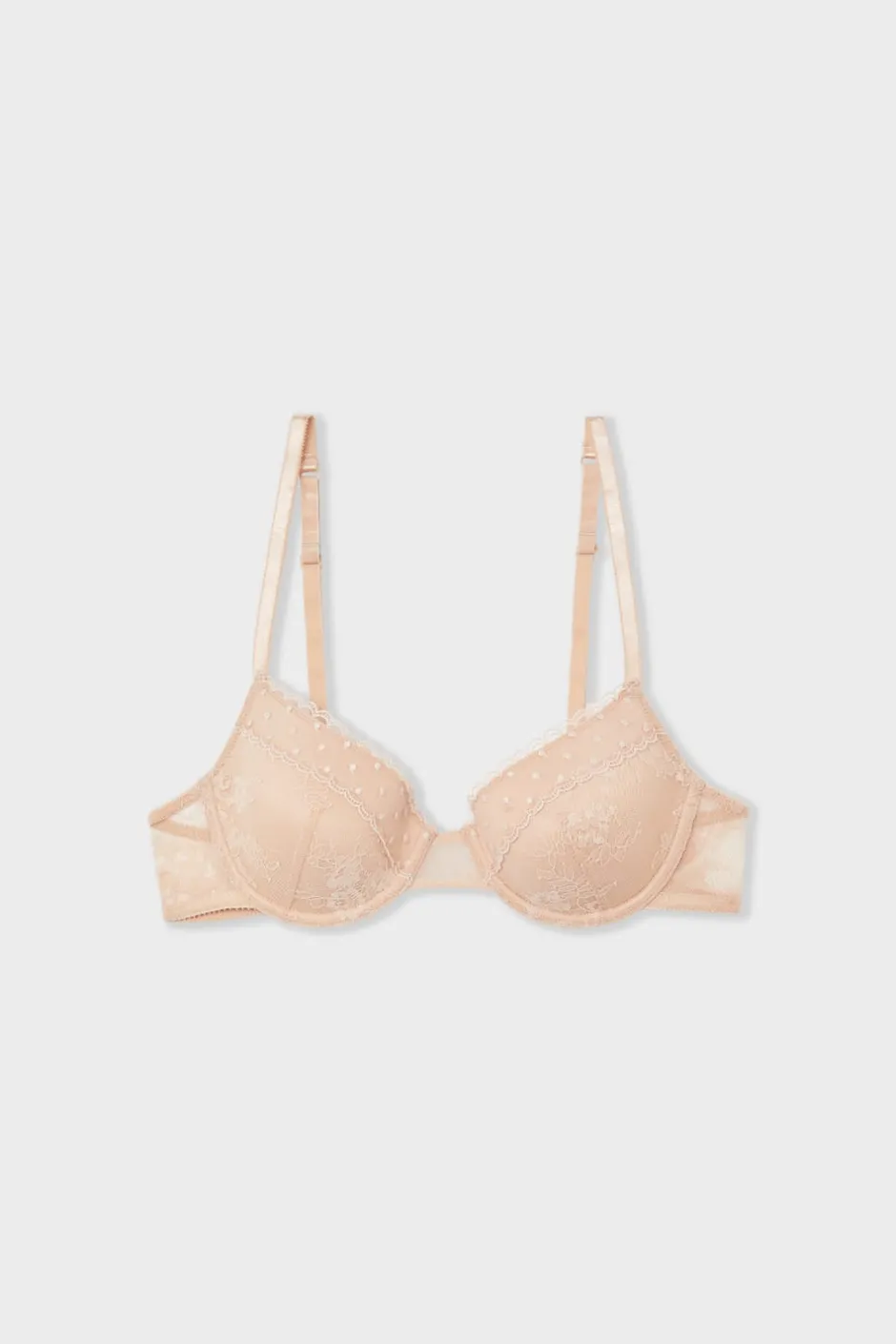 ETAM Sujetadores Talla Grande: Copas D-G|Balconette|Sujetador N.º 4 - Copas finas rosa nude