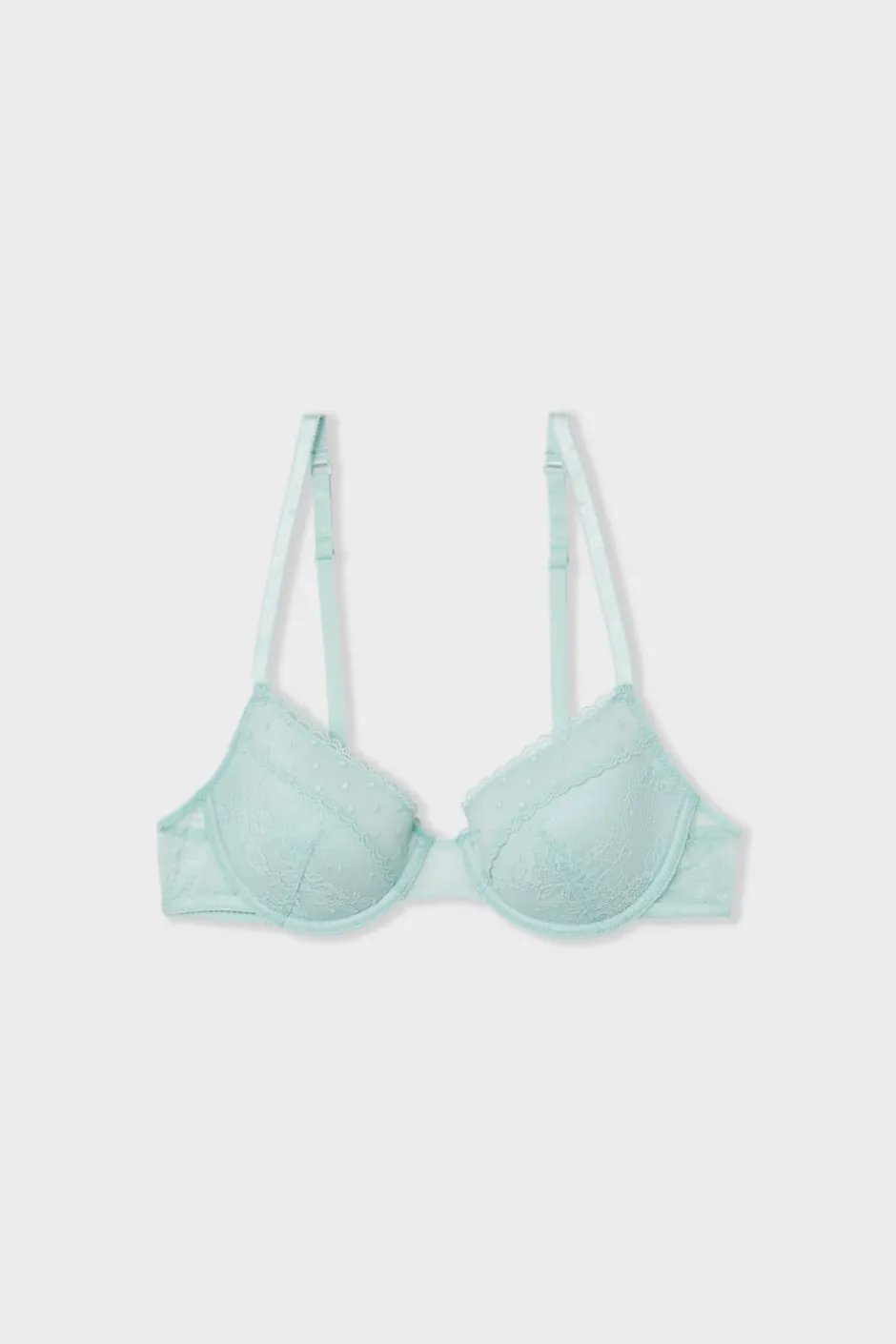 ETAM Sujetadores Talla Grande: Copas D-G|Balconette|Sujetador N.º 4 - Copas finas AZUL VERDOSO