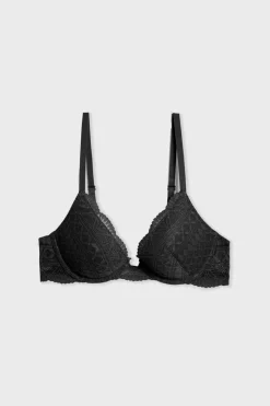 ETAM Push Up|Sujetadores Talla Grande: Copas D-G|Sujetador Nº 2 - Push up escote pronunciado La modelo mide 1m70 y lleva una 90B.