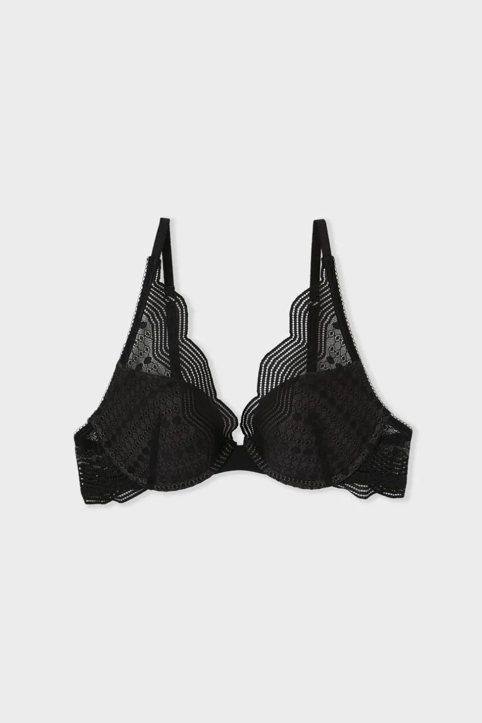 ETAM Sujetadores De Encaje|Push Up|Sujetador N. 3 - Push-up foulard NEGRO