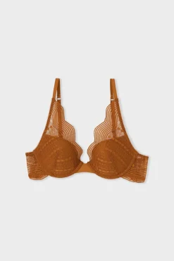 ETAM Sujetadores De Encaje|Push Up|Sujetador N. 3 - Push-up foulard MARRÓN
