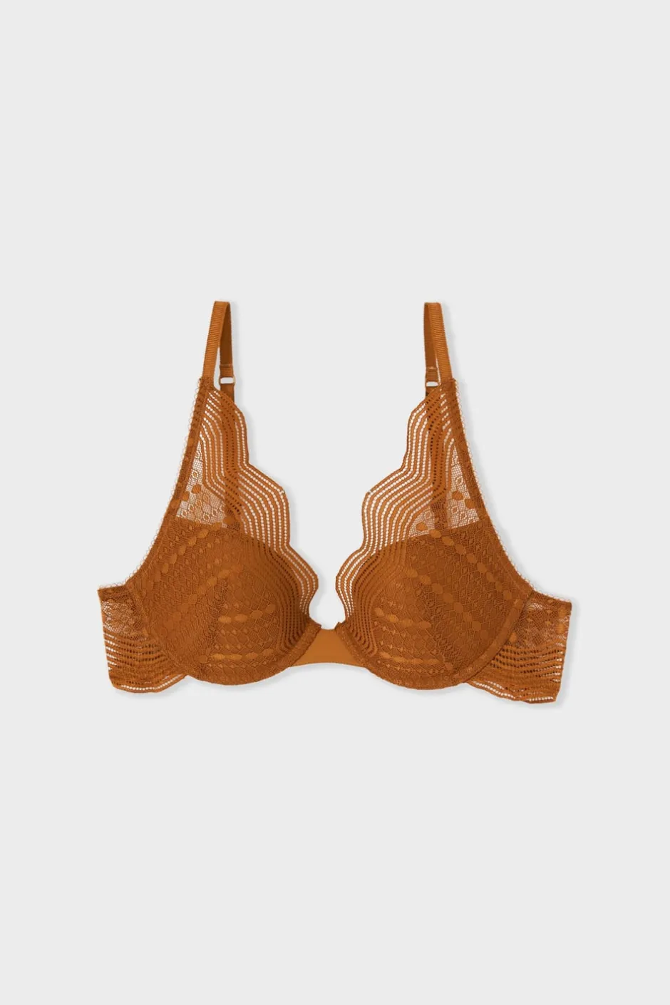 ETAM Sujetadores De Encaje|Push Up|Sujetador N. 3 - Push-up foulard MARRÓN