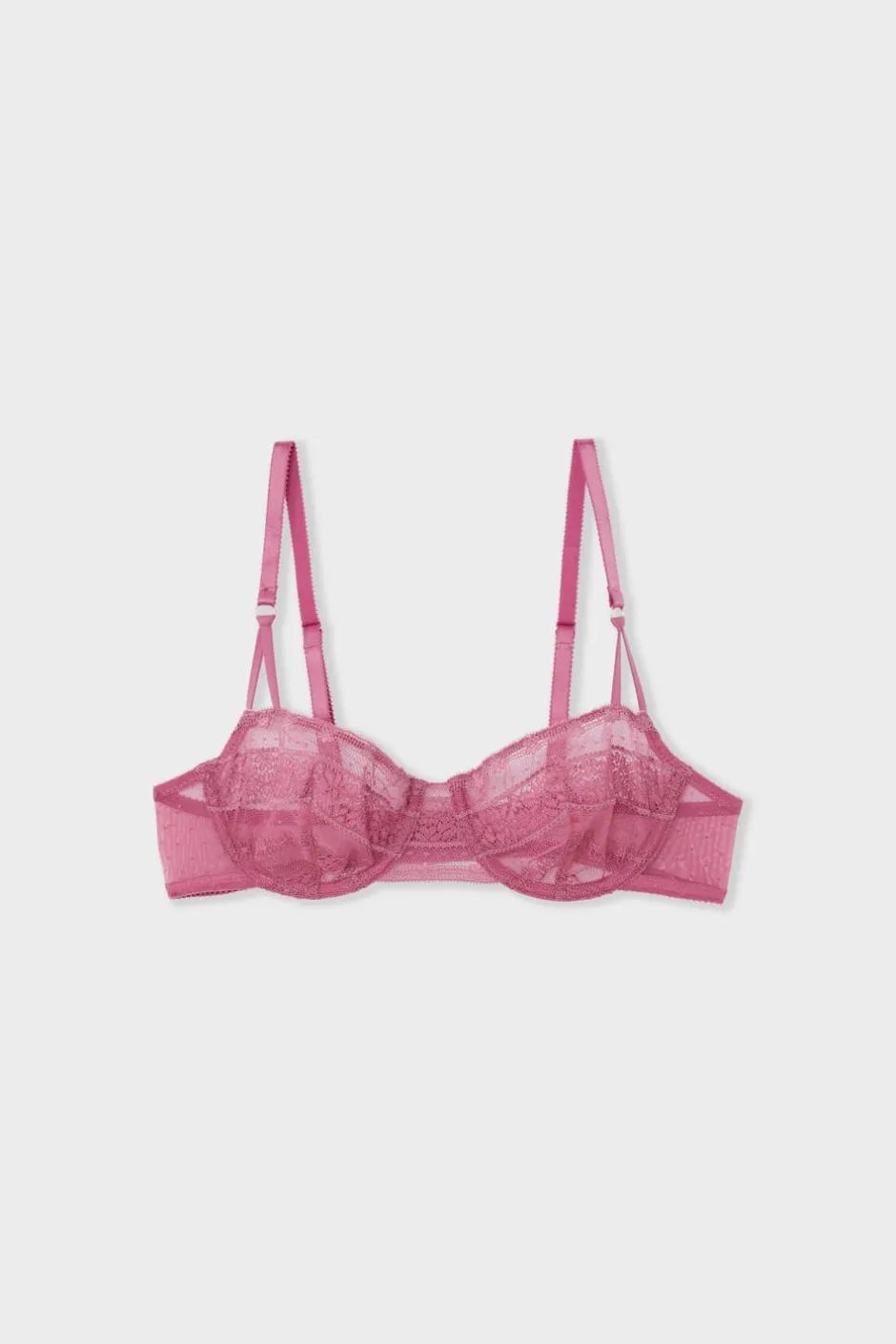 ETAM Sujetadores De Encaje|Sujetadores Talla Grande: Copas D-G|Sujetador N.9 - Balconnet de encaje BLUSH