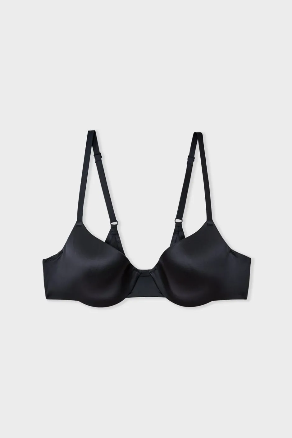 ETAM Sujetadores Talla Grande: Copas D-G|Sujetadores Invisibles|Sujetador N.4 - Copas finas NEGRO