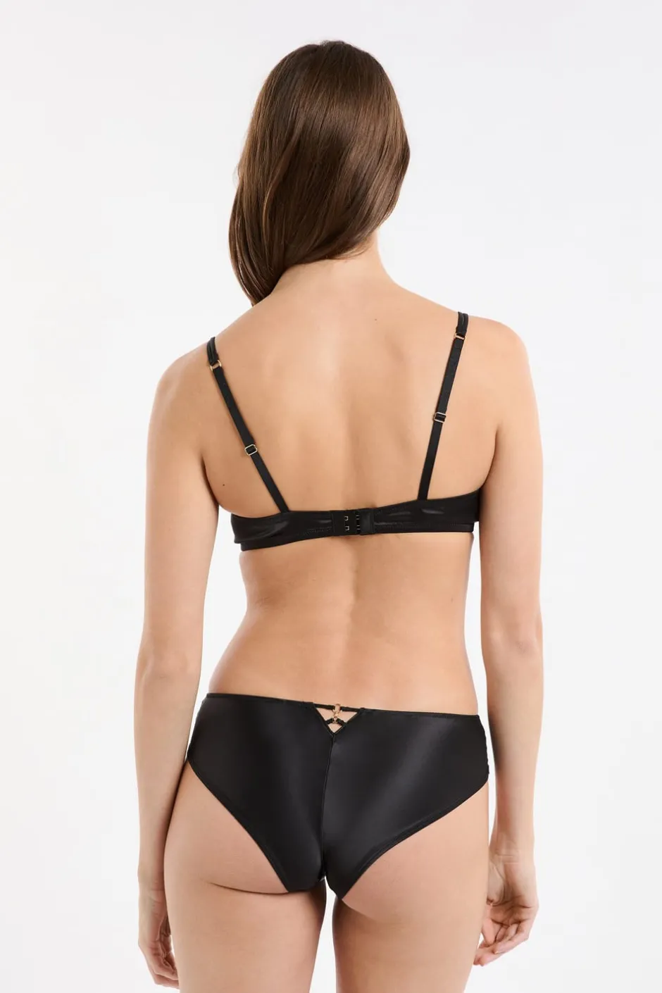 ETAM Sujetadores Talla Grande: Copas D-G|Balconette|Sujetador N.4 - Copas finas con bordado floral ANTRACITA