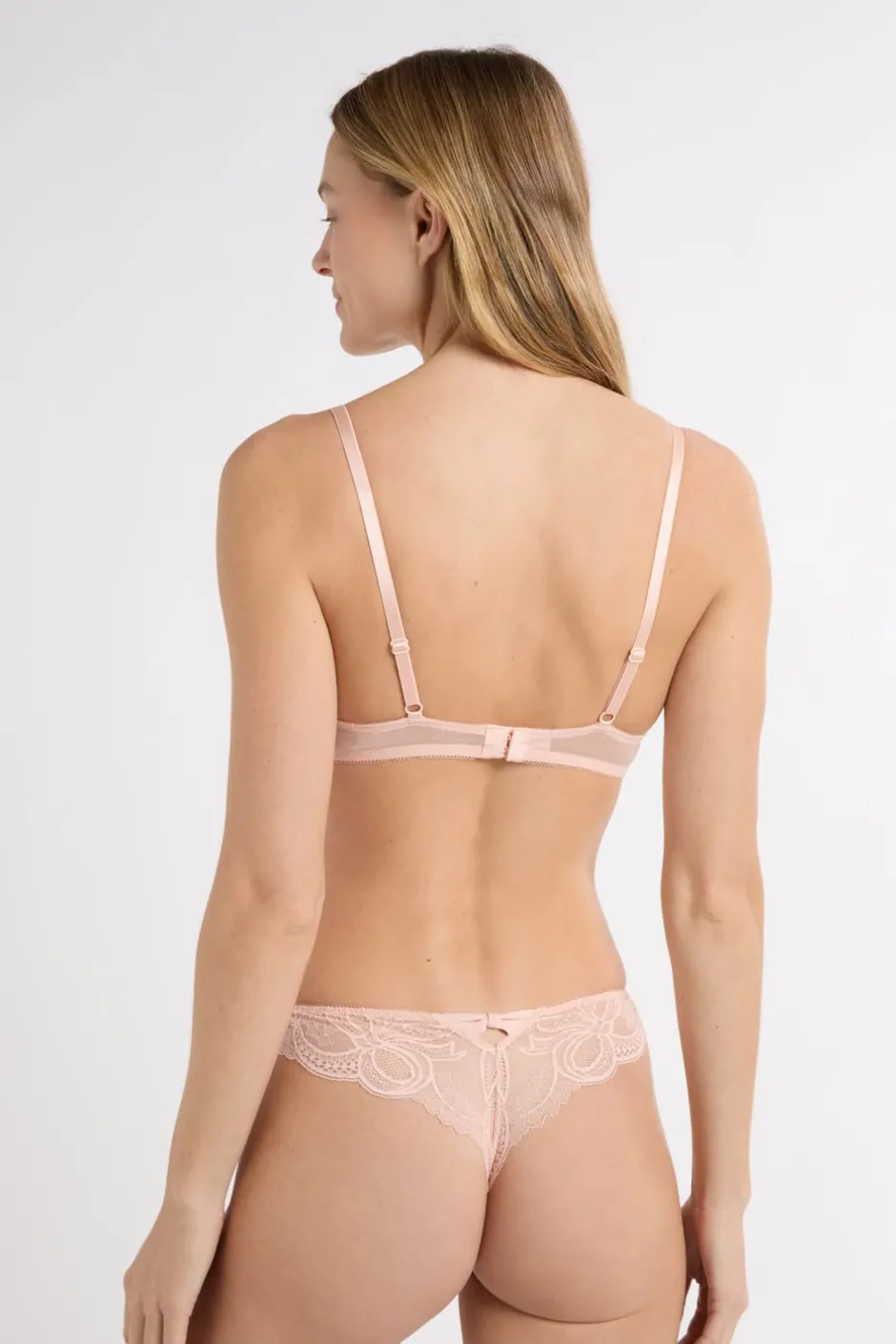 ETAM Sujetadores De Encaje|Sujetadores Sexy|Sujetador N.2 - El push-up escote pronunciado de encaje ROSA EMPOLVADO