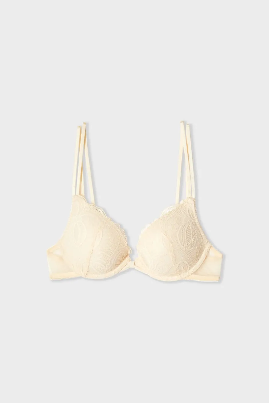 ETAM Sujetadores De Encaje|Sujetadores Sexy|Sujetador N.2 - El push-up escote pronunciado de encaje BEIGE