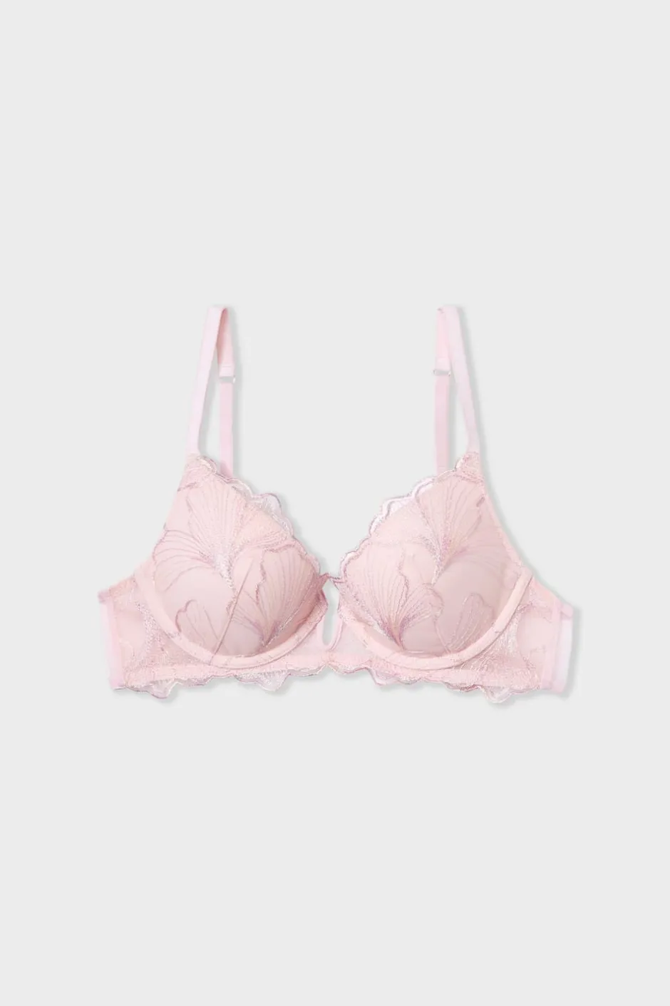 ETAM Sujetadores De Encaje|Push Up|Sujetador N.2 - Push-up escote pronunciado ROSA CLARO