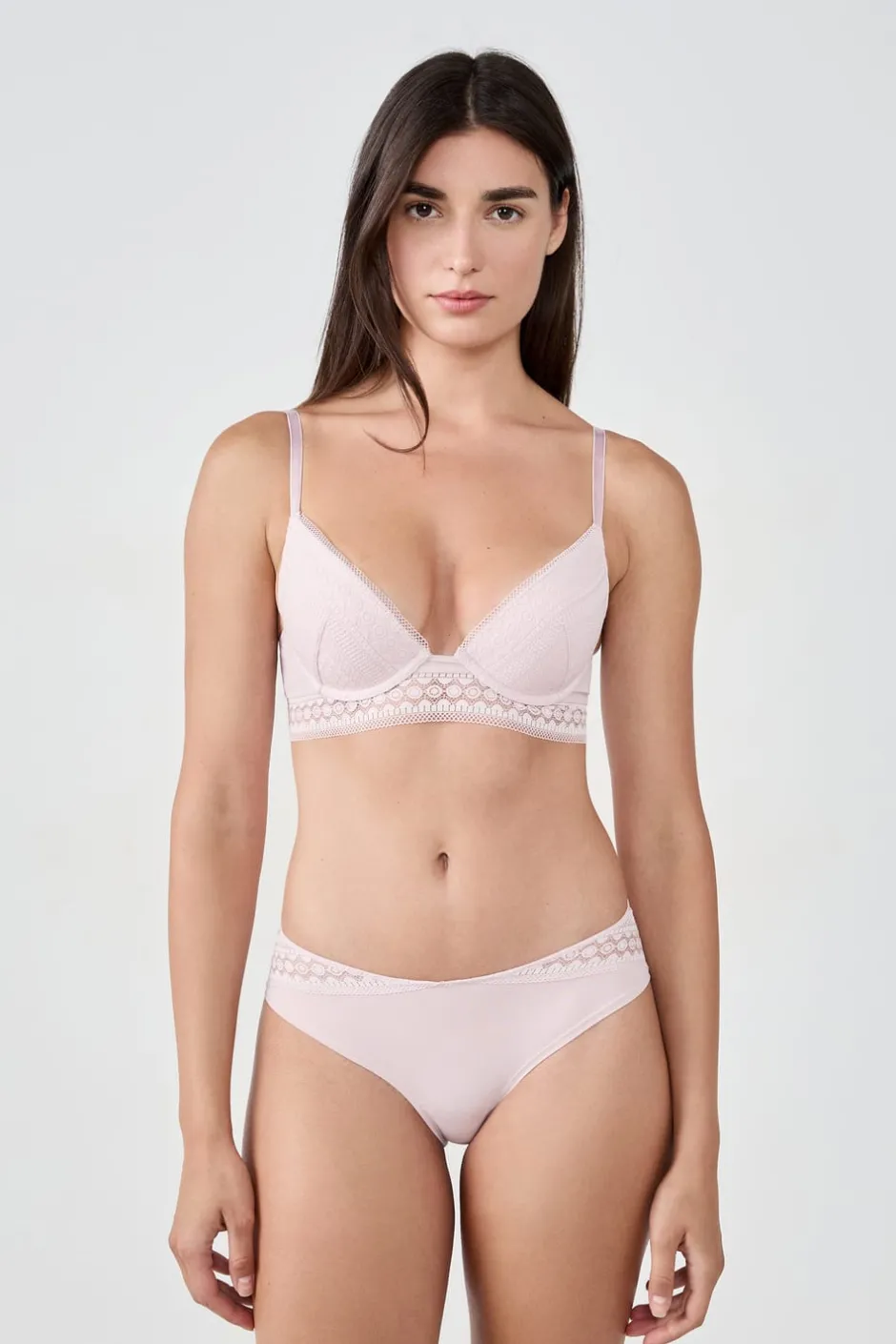ETAM Sujetadores De Encaje|Push Up|Sujetador push-up ROSA EMPOLVADO