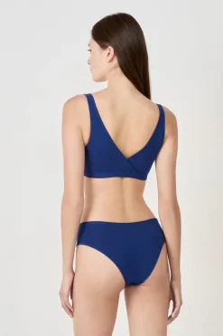 ETAM Bralette|Sin Aro|Sujetador reversible de algodón orgánico elástico AZUL MARINO