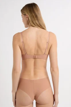 ETAM Sujetadores Talla Grande: Copas D-G|Sujetadores Invisibles|Sujetador sin aros de copas finas de microfibra ROSA NUDE
