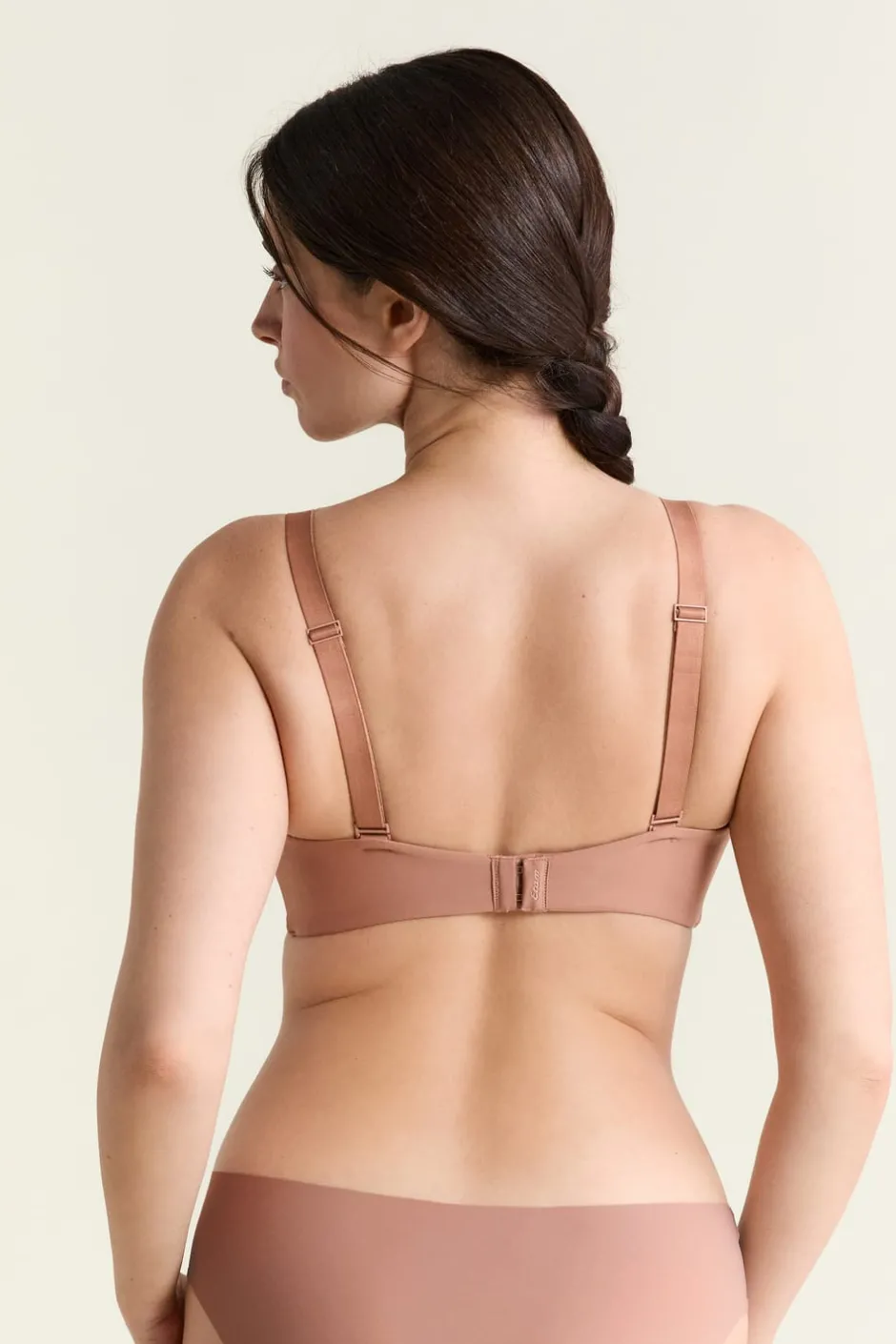ETAM Sujetadores Talla Grande: Copas D-G|Sujetadores Invisibles|Sujetador sin aros de copas finas de microfibra ROSA NUDE