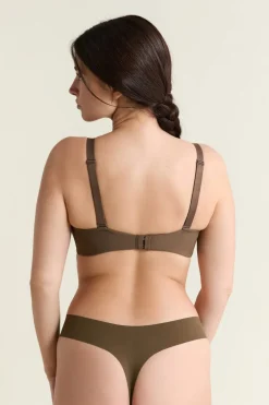 ETAM Sujetadores Talla Grande: Copas D-G|Sujetadores Invisibles|Sujetador sin aros de copas finas de microfibra VERDE