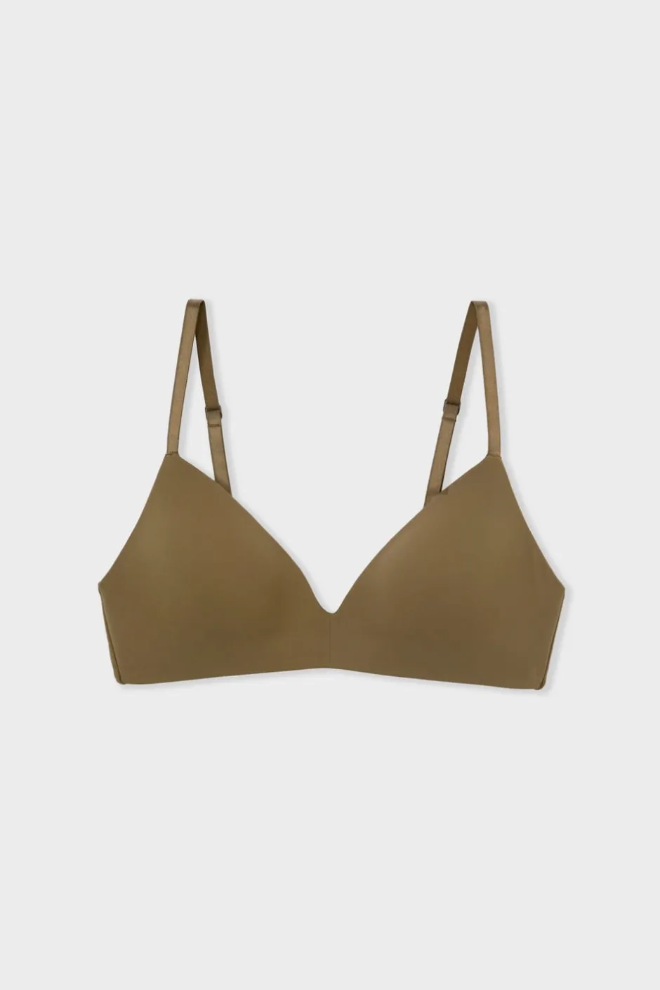 ETAM Sujetadores Talla Grande: Copas D-G|Sujetadores Invisibles|Sujetador sin aros de copas finas de microfibra VERDE