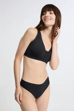 ETAM Sujetadores Post-Mastectomía|Bralette|Sujetador sin aros post-mastectomía con abertura delantera NEGRO