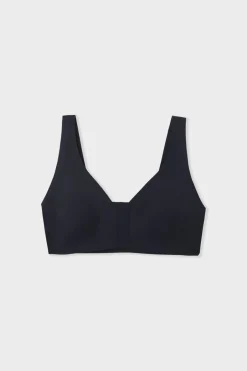 ETAM Sujetadores Post-Mastectomía|Bralette|Sujetador sin aros post-mastectomía con abertura delantera NEGRO
