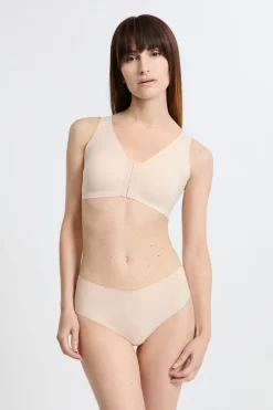 ETAM Sujetadores Post-Mastectomía|Bralette|Sujetador sin aros post-mastectomía con abertura delantera LINO