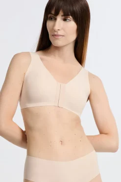 ETAM Sujetadores Post-Mastectomía|Bralette|Sujetador sin aros post-mastectomía con abertura delantera LINO