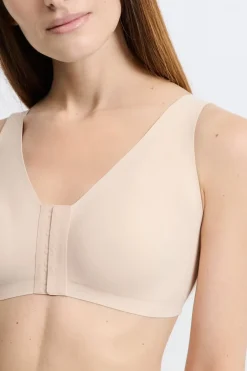 ETAM Sujetadores Post-Mastectomía|Bralette|Sujetador sin aros post-mastectomía con abertura delantera LINO