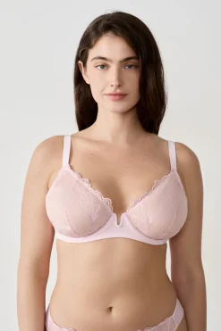 ETAM Sujetadores De Encaje|Sujetadores Talla Grande: Copas D-G|Sujetador sin relleno de encaje ROSA CLARO
