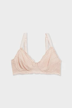 ETAM Sujetadores Talla Grande: Copas D-G|Balconette|Sujetador sin relleno efecto minimizador talla 1 ROSA P&Aacute;LIDO