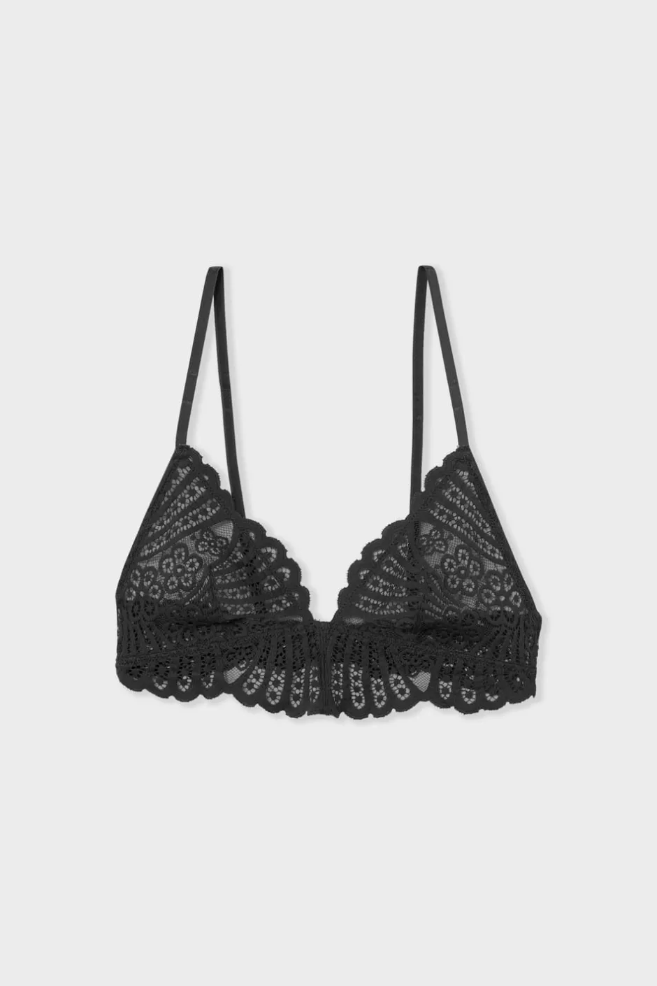 ETAM Sujetadores De Encaje|Sujetadores Sexy|Sujetador triangular de encaje NEGRO